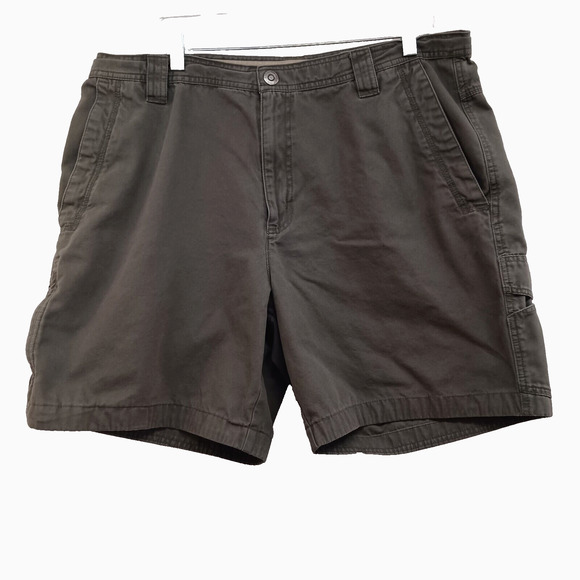 Columbia PFG Omni-Shade Denim Cargo Shorts Mens 38x9" Fishing Olive‎ Green - Picture 1 of 11